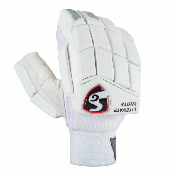 SG LITEVATE WHITE BATTING GLOVES 2022-23