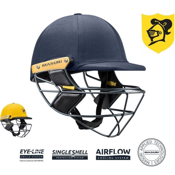 ELINE STEEL SENIOR MASURI CUSTOM HELMET - KINGBOROUGH DISTRICT CRICKET CLUB